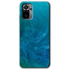 Xiaomi Redmi Note 10 Mavi Aura Baskılı Uyumlu Silikon Kılıf