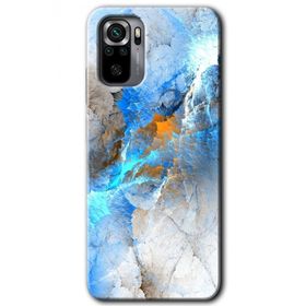 Xiaomi Redmi Note 10 Mavi Buzul Baskılı Uyumlu Silikon Kılıf