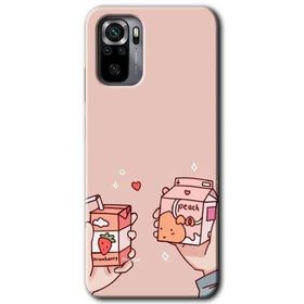 Xiaomi Redmi Note 10 Meyveli Süt Baskılı Uyumlu Silikon Kılıf