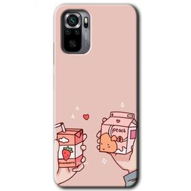 Xiaomi Redmi Note 10 Meyveli Süt Baskılı Uyumlu Silikon Kılıf