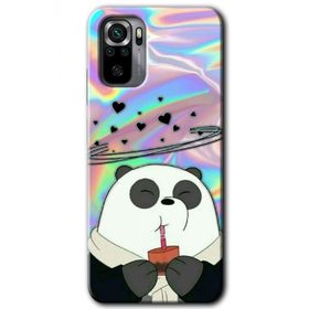 Xiaomi Redmi Note 10 Milkshake Panda Baskılı Uyumlu Silikon Kılıf