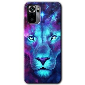 Xiaomi Redmi Note 10 Neon Lion Baskılı Uyumlu Silikon Kılıf