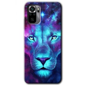 Xiaomi Redmi Note 10 Neon Lion Baskılı Uyumlu Silikon Kılıf
