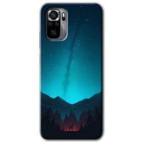 Xiaomi Redmi Note 10 Night Fores Mount Baskılı Uyumlu Silikon Kılıf