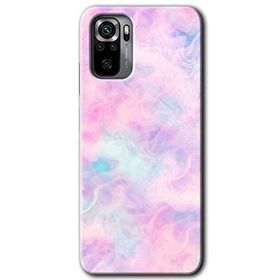 Xiaomi Redmi Note 10 Pembe Duman Baskılı Uyumlu Silikon Kılıf