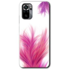 Xiaomi Redmi Note 10 Pembe Tüy Baskılı Uyumlu Silikon Kılıf