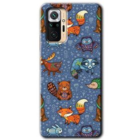 Xiaomi Redmi Note 10 Pro Animals Funny Baskılı Uyumlu Silikon Kılıf