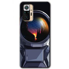 Xiaomi Redmi Note 10 Pro Astronot Baskılı Uyumlu Silikon Kılıf