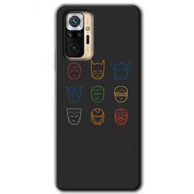 Xiaomi Redmi Note 10 Pro Avengers Minimalism Baskılı Uyumlu Silikon Kılıf