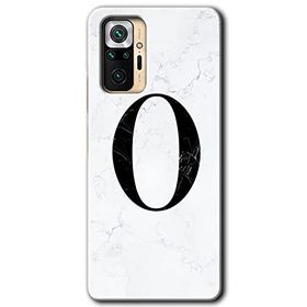 Xiaomi Redmi Note 10 Pro Beyaz Mermer Desenli Ö Harfi Baskılı Uyumlu Silikon Kılıf
