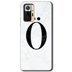 Xiaomi Redmi Note 10 Pro Beyaz Mermer Desenli Ö Harfi Baskılı Uyumlu Silikon Kılıf
