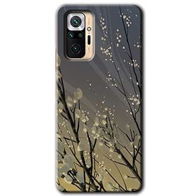 Xiaomi Redmi Note 10 Pro Branches Flowers Baskılı Uyumlu Silikon Kılıf