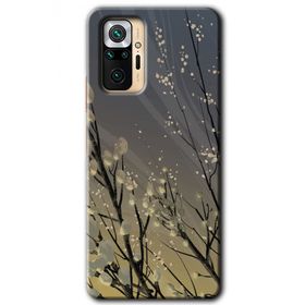 Xiaomi Redmi Note 10 Pro Branches Flowers Baskılı Uyumlu Silikon Kılıf