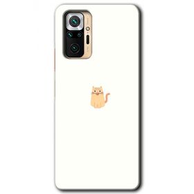 Xiaomi Redmi Note 10 Pro Cat Minimalism Baskılı Uyumlu Silikon Kılıf