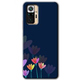 Xiaomi Redmi Note 10 Pro Çizim Çiçekleri Baskılı Uyumlu Silikon Kılıf