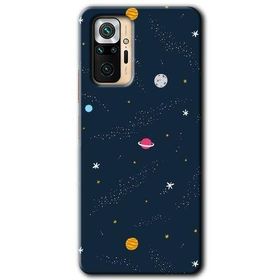 Xiaomi Redmi Note 10 Pro Çizim Gezegen Baskılı Uyumlu Silikon Kılıf