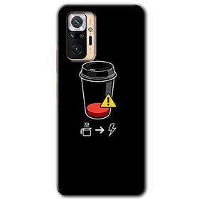 Xiaomi Redmi Note 10 Pro Coffee Battery Baskılı Uyumlu Silikon Kılıf