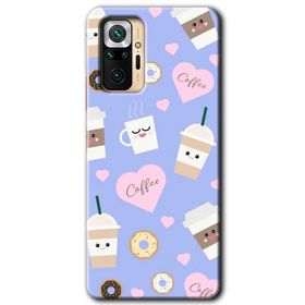 Xiaomi Redmi Note 10 Pro Coffee Cake Baskılı Uyumlu Silikon Kılıf