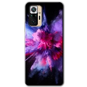 Xiaomi Redmi Note 10 Pro Color Splash Purple Baskılı Uyumlu Silikon Kılıf