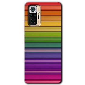 Xiaomi Redmi Note 10 Pro Colorful Lines Baskılı Uyumlu Silikon Kılıf