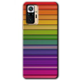 Xiaomi Redmi Note 10 Pro Colorful Lines Baskılı Uyumlu Silikon Kılıf
