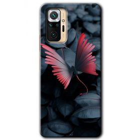 Xiaomi Redmi Note 10 Pro Dark Butterfly Baskılı Uyumlu Silikon Kılıf