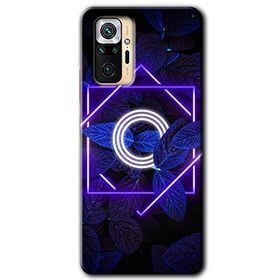 Xiaomi Redmi Note 10 Pro Dark Neon Yaprak Ö Harfi Baskılı Uyumlu Silikon Kılıf