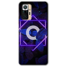 Xiaomi Redmi Note 10 Pro Dark Neon Yaprak Ö Harfi Baskılı Uyumlu Silikon Kılıf