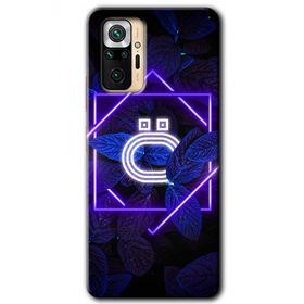Xiaomi Redmi Note 10 Pro Dark Neon Yaprak Ö Harfi Baskılı Uyumlu Silikon Kılıf