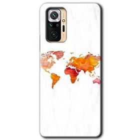 Xiaomi Redmi Note 10 Pro Dünya Haritası Baskılı Uyumlu Silikon Kılıf