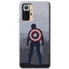 Xiaomi Redmi Note 10 Pro Hd Desen Baskılı Captain Avenger Arka Kapak Kılıf