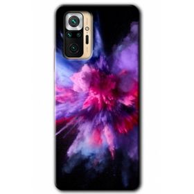 Xiaomi Redmi Note 10 Pro Hd Desen Baskılı Color Splash Purple Arka Kapak Kılıf