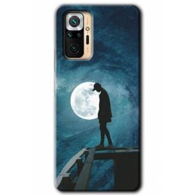 Xiaomi Redmi Note 10 Pro Hd Desen Baskılı Dolunay Yalnızlık Arka Kapak Kılıf