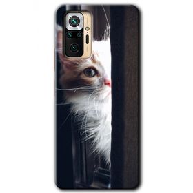 Xiaomi Redmi Note 10 Pro Kedi Bakışı Baskılı Uyumlu Silikon Kılıf