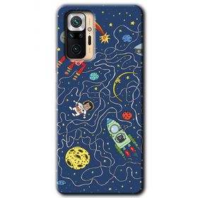 Xiaomi Redmi Note 10 Pro Kedi Galaksi Baskılı Uyumlu Silikon Kılıf