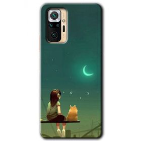 Xiaomi Redmi Note 10 Pro Kedili Kız Baskılı Uyumlu Silikon Kılıf