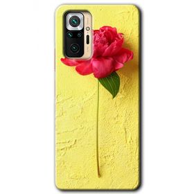 Xiaomi Redmi Note 10 Pro Kırmızı Gül Baskılı Uyumlu Silikon Kılıf