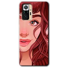 Xiaomi Redmi Note 10 Pro Kızıl Kız Baskılı Uyumlu Silikon Kılıf