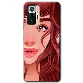Xiaomi Redmi Note 10 Pro Kızıl Kız Baskılı Uyumlu Silikon Kılıf