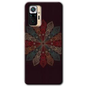 Xiaomi Redmi Note 10 Pro Mandala Flower Wal Baskılı Uyumlu Silikon Kılıf