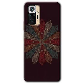 Xiaomi Redmi Note 10 Pro Mandala Flower Wal Baskılı Uyumlu Silikon Kılıf