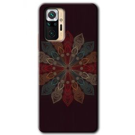 Xiaomi Redmi Note 10 Pro Mandala Flower Wal Baskılı Uyumlu Silikon Kılıf