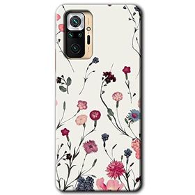 Xiaomi Redmi Note 10 Pro Mat Çiçek Baskılı Uyumlu Silikon Kılıf