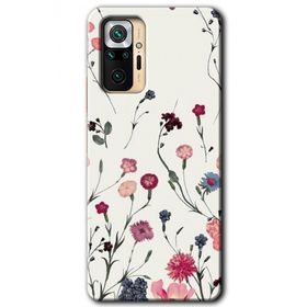 Xiaomi Redmi Note 10 Pro Mat Çiçek Baskılı Uyumlu Silikon Kılıf