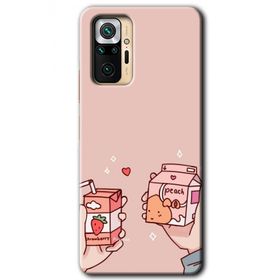 Xiaomi Redmi Note 10 Pro Meyveli Süt Baskılı Uyumlu Silikon Kılıf