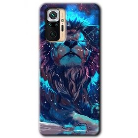 Xiaomi Redmi Note 10 Pro Neon Aslan Baskılı Uyumlu Silikon Kılıf