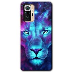 Xiaomi Redmi Note 10 Pro Neon Lion Baskılı Uyumlu Silikon Kılıf