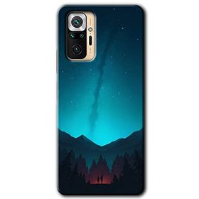 Xiaomi Redmi Note 10 Pro Night Fores Mount Baskılı Uyumlu Silikon Kılıf