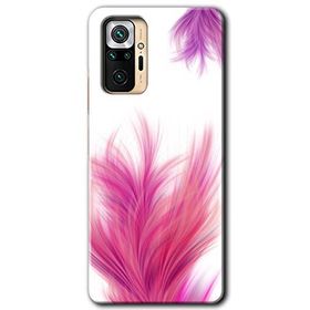 Xiaomi Redmi Note 10 Pro Pembe Tüy Baskılı Uyumlu Silikon Kılıf