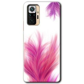 Xiaomi Redmi Note 10 Pro Pembe Tüy Baskılı Uyumlu Silikon Kılıf